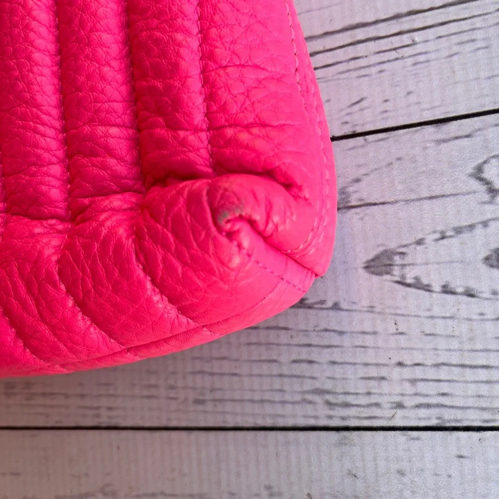 Kate‎ Spade RARE Bubblegum Pink Barbiecore Leather Crossbody Bag Purse Designer